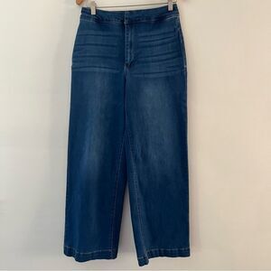 Oat New York Trouser Jeans High Rise Wide Leg Medium Wash Size 29 Classic